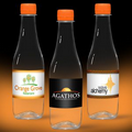12 oz. Spring Water, Clear Glastic Bottle w/ Orange Cap